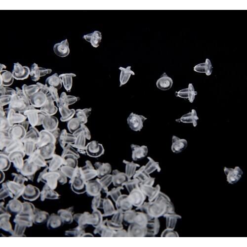 500Pcs Rubber Back Earring Stoppers Earnuts Findings Jewelry Make 4mm X 4mm