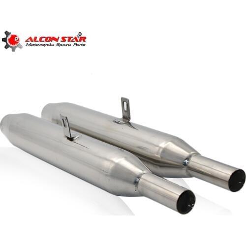 Alconstar For BMW R50 R1 R12 R 71 M72 Ural CJ-K750 retro round modify rear muffler stainless steel material