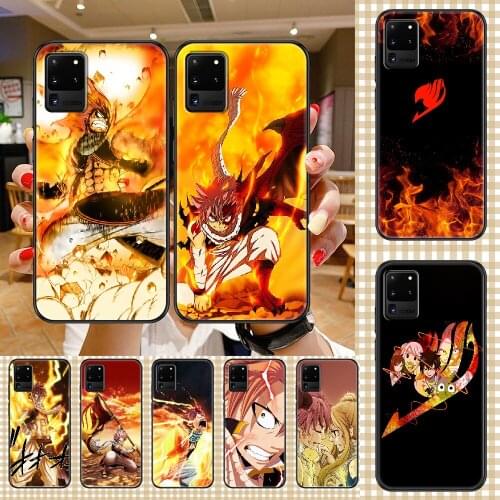 Anime Fairy Tail Phone case For Samsung Galaxy Note 4 8 9 10 20 S8 S9 S10 S10E S20 Plus UITRA Ultra black 3D bumper soft cover