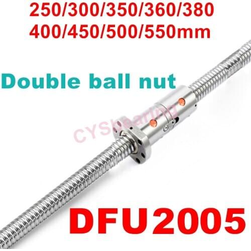 C7 Ball Screw With DFU2005 Double Nut Without End Machined