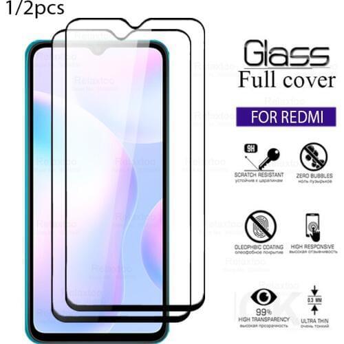 On redmi 9a case ,1-2pcs protective glass for xiaomi redmi 9a xiomi xaomi redmi9a redmi 9a a 9 tempered glass cover coque
