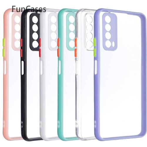 Colorful Mirror Covers For capa Huawei P Smart 2021 Fundas TPU Shell Huawei funda Y7A Positivo Mobile Phone Case Csse Huawey