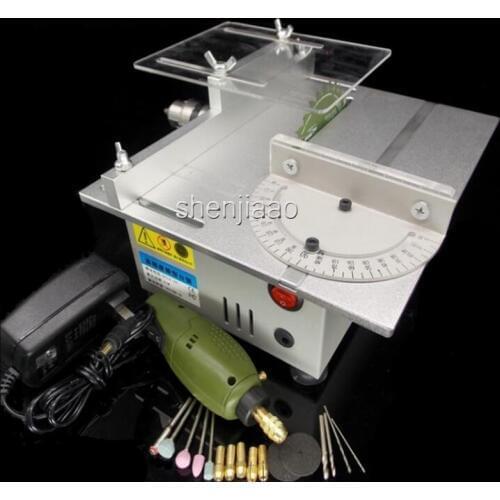 DC12-24V Multifunctional Mini Table Hand Saw Woodworking Lathe Spindle Electric Drill Grinder Polishing Door Model Slicing Saw