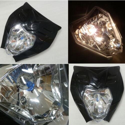 50W Black Off Road Dirt Bike Enduro MX Motorcycle Headlight For Yamaha YZ TTR WR XT Suzuki RM RMX RMZ Honda CRF50F CRF Kawasaki