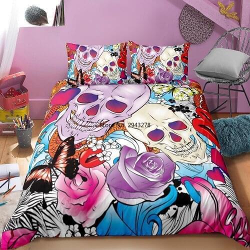 3D Printed Bedding Sets Bedding-set Duvet Cover Pillowcases Bed Sets Rose Pattern Comforter Bedding Cover Twin Full Bed Linen