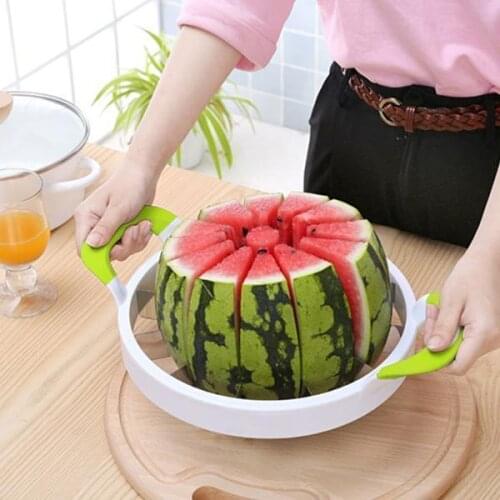 Stainless Steel Fruit Slicer Watermelon Slicer Creative Melon Cutter Knife 410 Stainless Steel Fruit Cutting Slicer Practical To