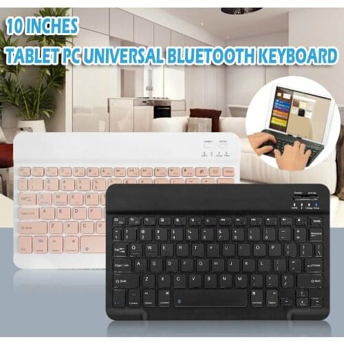 SPASH Mini Bluetooth Keyboard 10 Inch Wireless Keyboard for ipad Phone Tablet Rechargeable Keyboard for Android IOS Windows