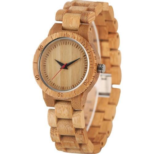 Minimalist Scale Round Dial Full Wood Watches Luxury Nature Wooden Bangle Watch Men Stylish Womens Clock Hook Buckle Top Gifts