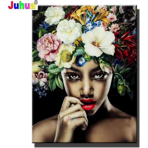 DIY full square diamond painting Flowre Hair Tear Girl pictures for embroidery diamond mosaic Cross Stitch decor Home