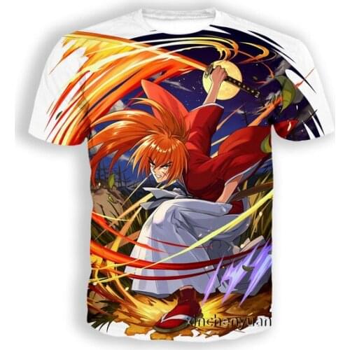 New Rurouni Kenshin 3D Print Causal Clothing Fashion Men Women Hip HopT-shirt Plus Size S-7XL harajuku t shirts best seller