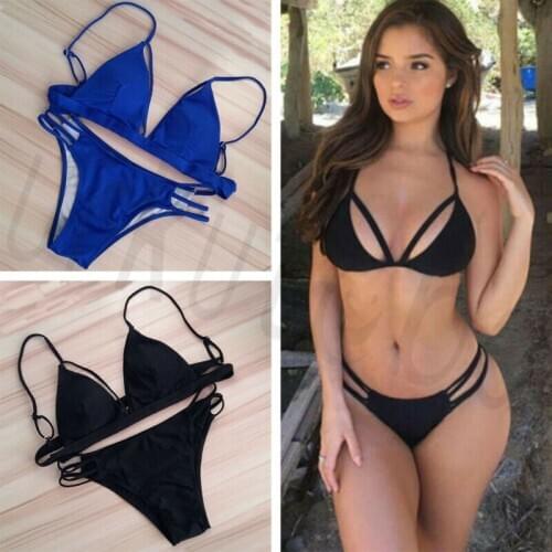 New Women Ladies Sexy Bandage Push Up Bikini Set Padded Bra Summer Swimwear Beachwear Swimsuit Swimming Suit