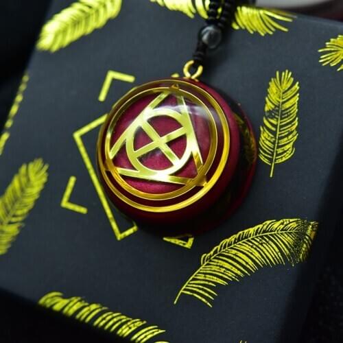 NEW Original Natural Crystal Garnet Energy Orgon Pendant Energy Geometric Pattern Chakra Symbol Charm Fashion Woman Jewelry