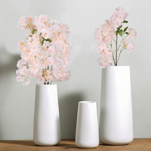 Floating Snow Cherry Blossom Artificial Silk Flower Tree Branch Simulation Flower Decor for Home Dining Room Living Room