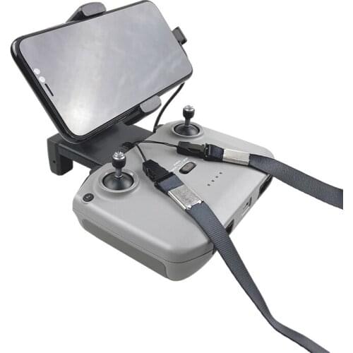 Suitable For DJI Mavic Air2/2S/Mini2 Front Adjustable Angle Mobile Phone Holder Bracket Remote Control Lanyard Drone Accessories