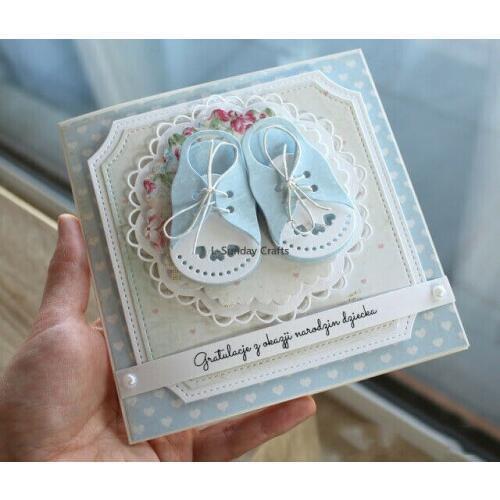 L-Sunday Crafts Die Cuts Baby Shoes Metal Cutting Dies Stencils Scrapbooking Embossing Album Cardmaking Crafts Mold