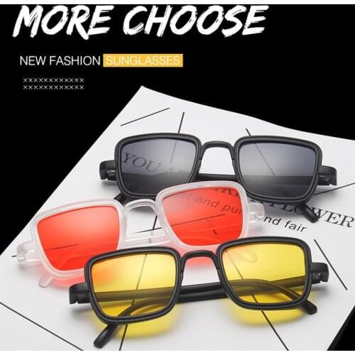 Rectangular Sunglasses Vintage Metal Square Glasses Men Women Driver Goggles Sports Cycling Sunglasses Outdoor Travel Glasses