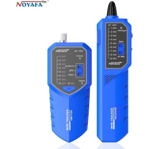 NOYAFA NF-168V Wire Tracker Telephone Network Lan Coax Cable Tester POE Tracer With Anti-Jamming Line Finder Visual Fault Locat