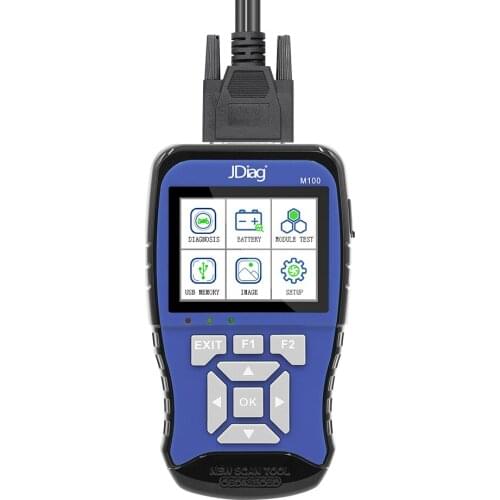 JDiag M100 Moto Scanner and 12V Battery Tester 2in1 Support Muitl-languages Auto Diagnostic Tools for Motocycles