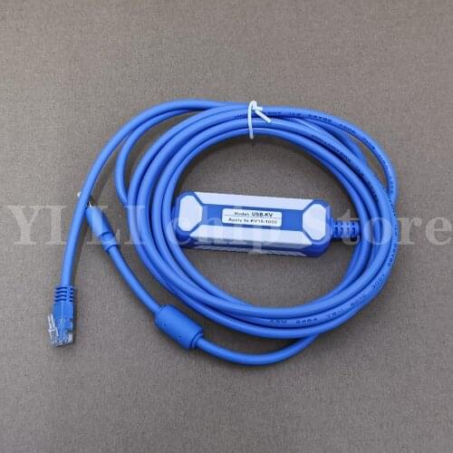 USB-KV for Keyence KZ / KV16 / KV48 / KV1000 series PLC programming cable data download line