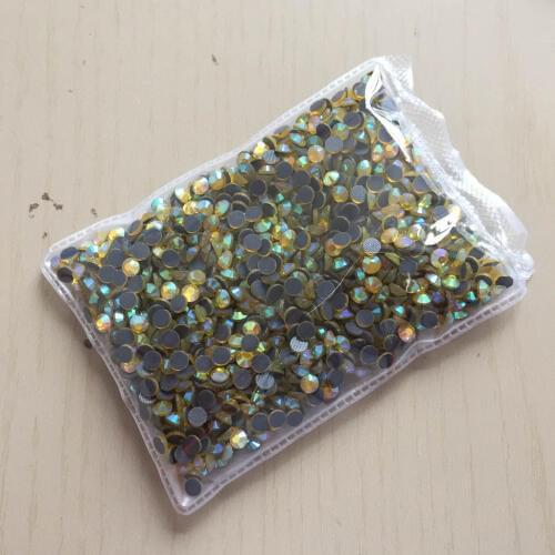 Yellow ab color 1440pcs/lot ss20 crystal hot fix Rhinestones DMC Crystal Glass Strass Rhinestones wedding dress decoration