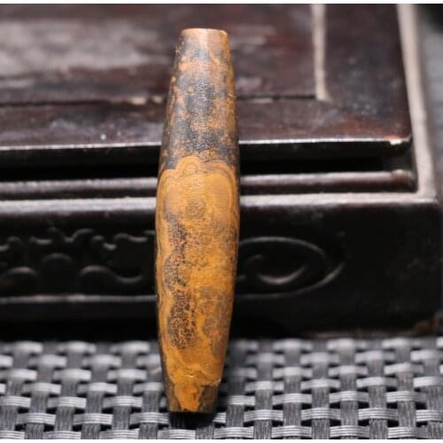 No.2117I09 Big Treasure Talisman Magic Energy For Healing Tibetan old Agate Natural Eyes Meng dZi Bead Amulet FR timestown