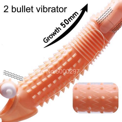 Lengthen Reusable Enlargement Condoms Extend G point Ring Male Penis Extension Sleeves Sex Toys for Man Adults Intimate Goods