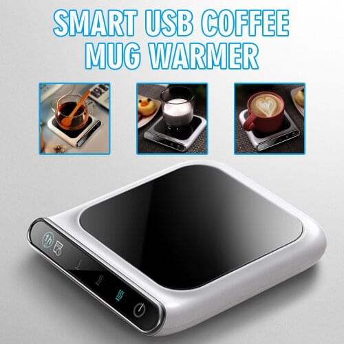Smart USB Coffee Cup Warmer Tea Milk Mug Heater Pad Heating Plate Thermostat Coaster Tea Beverage Warmer Pad for Office Home