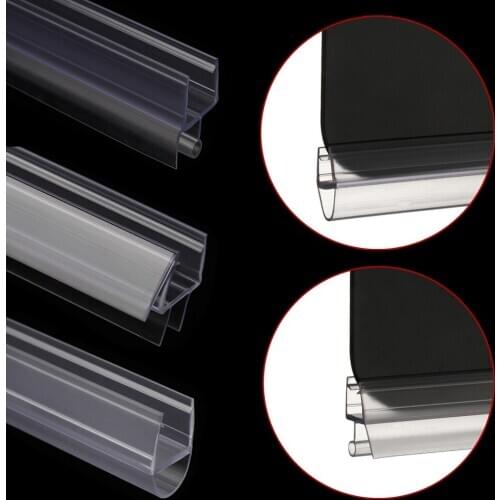 Bath Shower Screen Door Seal Strip 4 to 12mm Seal Gap Window Door Weatherstrip Bathroom Water Baffle Prevent Water Overflow