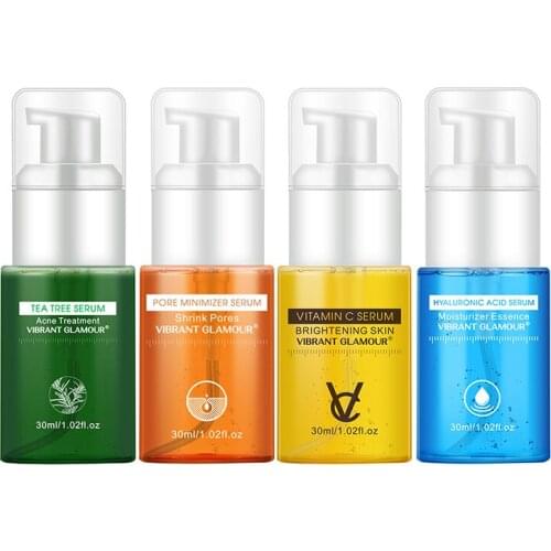 Face Serum Hyaluronic Acid Moisturizing Salicylic Shrink Pores Tea Trea Remove Acne Vitamin C Whitening Korean Skin Care 30ml