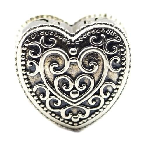 Enchanted Heart Clip Charm 925 Sterling Silver Stopper Beads for Jewelry Making Fits Original Brand Charms Bracelets Berloques