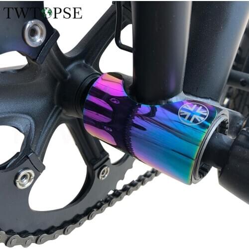 TWTOPSE Alloy Bicycle Frame Protector Pad For Brompton Folding Bike Bottom Bracket BB Sticker Protection Guard Pad For 3SIXTY