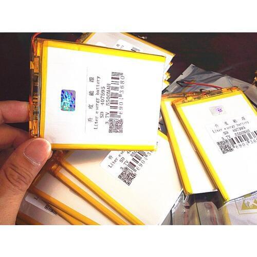 10pcs 407595 polymer lithium battery 7,8,9 inch 3.7 V tablet battery 5500 mah each brand tablet general polymer lithium battery