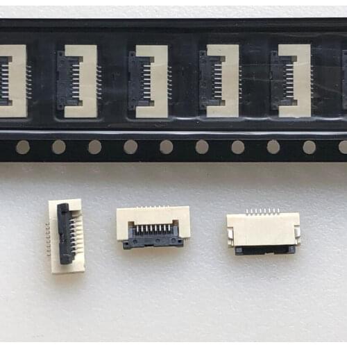 10PCS) FPC connector 8p flip type 0.5-pin contact h1.5mm flexible cable socket