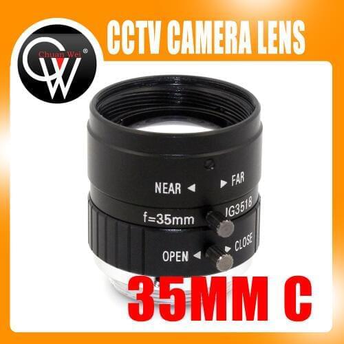 5MP 35mm F1.8 Manual Zoom Focus Iris C Mount Lens CCTV Lens for Microscopes CCTV Camera