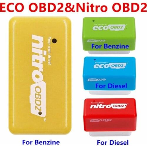 Nitro OBD2 ECOOBD2 15% Fuel Save More Power ECU Chip Tuning Box NitroOBD2 Eco OBD2 For Diesel Benzine Gasoline Car Plug&Driver
