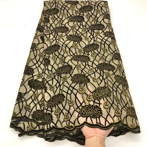 Royal Blue African tulle lace fabric with beads and stones high quality nigerian lace fabric for women dress