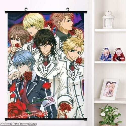 Anime Vampire Knight Kuran Yuki Kiryu Zero Kiryuu Ichiru wakaba sayori Manga Wall Scroll Mural Poster Fashion Otaku Home Decor