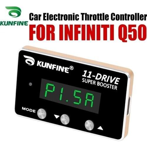 KUNFINE Car Electronic Throttle Controller Racing Accelerator Potent Booster For INFINITI Q50 Tuning Parts Accessory 11 Drive