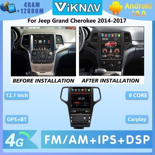 Android10.0 Car Radio For Jeep Grand Cherokee 2014-2017 Auto Stereo Receiver Multimedia Player Video Gps Navigation Head Unit