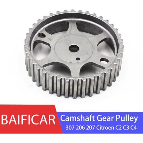 Baificar Brand New Engine Intake Exhaust Camshaft Timing Gear Pulley For Peugeot 307 206 207 Citroen C2 C3 C4 1.6 TU5JP4 NFU