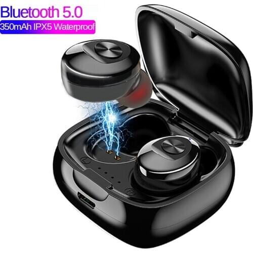 XG12 TWS Bluetooth 5.0 HiFi Handsfree Wireless Earphones Gaming Earbuds with Mic Charging Box