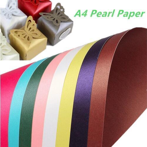 250gsm Pearl Color Paper Gift Wrapper Handmand Origami Paper Shiny Craft Paper Card Making Cardboard A4 Thick Kraft Paper