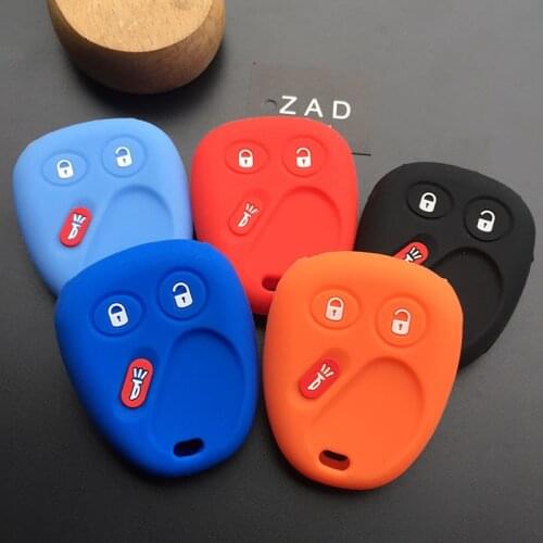 ZADsilicone rubber Car Key case cover for GMC For Buick Ranier Chevy Trailblazer S10 Envoy Yukon for Cadillac Hummer H2 Saturn f