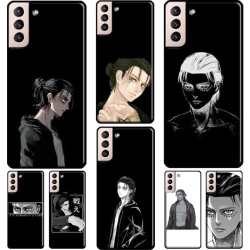 Attack on Titan Eren Yeager Phone Case For Samsung Galaxy S21 S20 FE S8 S9 S10 Plus S10e Note 10 Note 20 Ultra Cover