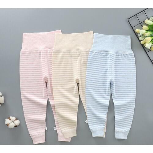 Childrens high-waist pants spring and autumn baby single pants men and women baby childrens clothing warm pants