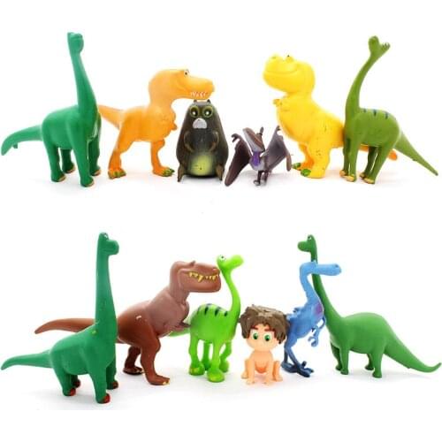 Disney 12pcs/set The Good Dinosaur Action Figures PVC Cliff Forrest Poppa Dolls Cake Decoration Childrens Toys Gift