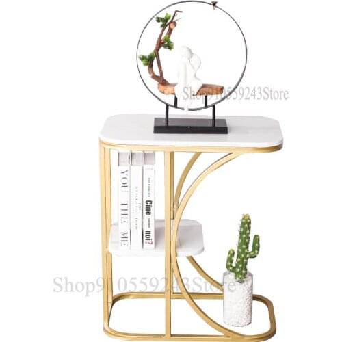 Balcony Coffee Table Nordic Simple Small Apartment Marble Side Cabinets Living Room Sofa Corners Bedroom Bedside Table