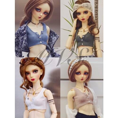 Cool Ribbed Vest for BJD 1/4 ,1/3 SD16 Doll Clothes Customized CWB185