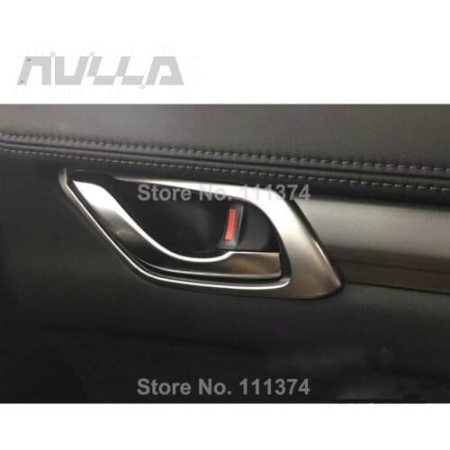 Matte Chrome Interior Door Handle Trim for Mazda CX5 2017 2018 2019 2020 2021 CX-5 KF Car Decoration Accessories