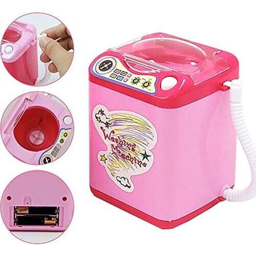 Mini Makeup Brush Cleaner Automatic Cleaning Washing Machine Pretend Play Game Toy